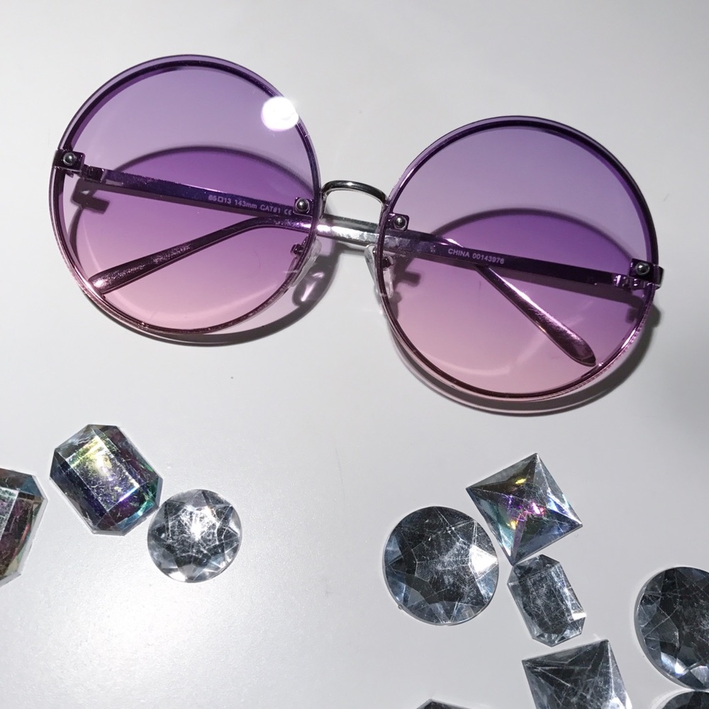 Retro Pink and Purple Sunglasses